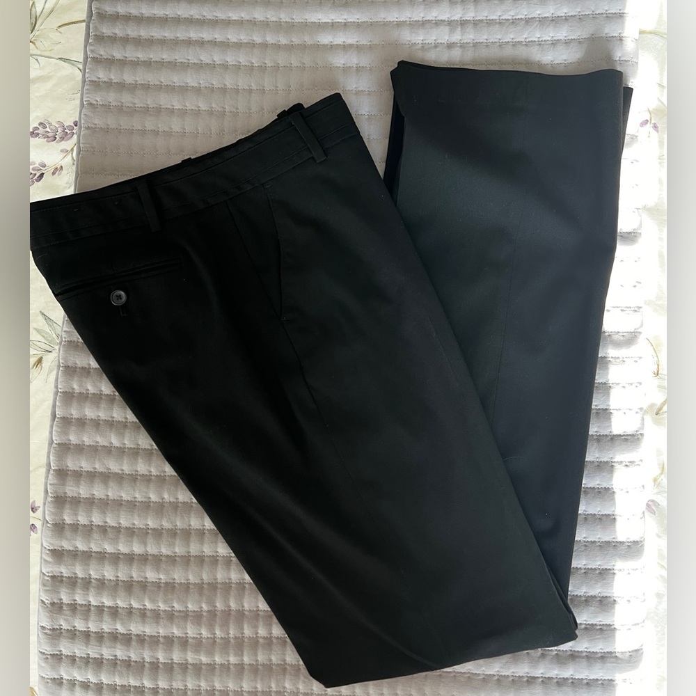 Banana Republic 10 Long Martin Fit Black Straight Leg Pants